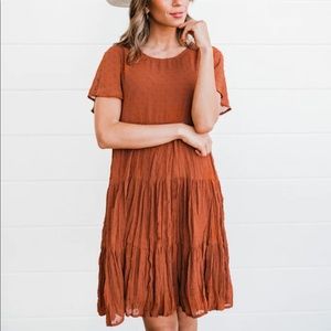 Hannah Dress in Rust
